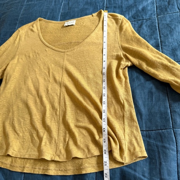Wrap London Womens Scoop Neck Long Sleeve Top 100% Linen Size 4 - Picture 7 of 12
